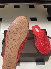 Fortok Alaïa fishnet mesh flat mules Red - 5