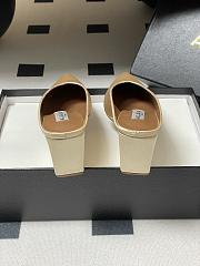 Fortok Alaïa Cube 75 satin wedge mules Brown 7.5cm - 6