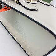 Fortok Gucci Diana mini tote bag in white leather 20x16x1cm - 4
