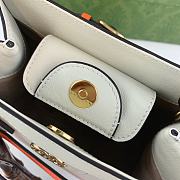 Fortok Gucci Diana mini tote bag in white leather 20x16x1cm - 2