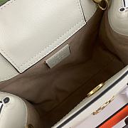 Fortok Gucci Diana mini tote bag in white leather 20x16x1cm - 3