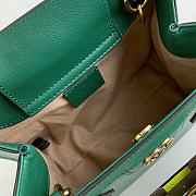 Fortok Gucci Diana mini tote bag in Green leather 20x16x1cm - 6