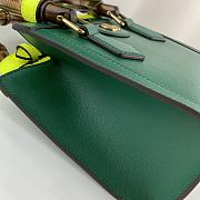 Fortok Gucci Diana mini tote bag in Green leather 20x16x1cm - 3