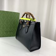 Fortok Gucci Diana mini tote bag in Black leather 27x24x11cm - 4