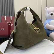 Fortok Gucci Softbit maxi green suede 46x26x16cm - 3