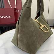 Fortok Gucci Softbit green suede 27.5x21x16cm - 2