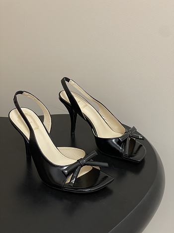 Fortok Dior SS26 Slingback Pumps Bow Black Leather 01 8.5cm