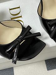 Fortok Dior SS26 Slingback Pumps Bow Black Leather 01 8.5cm - 5