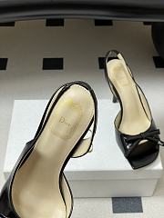 Fortok Dior SS26 Slingback Pumps Bow Black Leather 01 8.5cm - 3