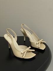Fortok Dior SS26 Slingback Pumps Bow Beige Leather 01 8.5cm - 1