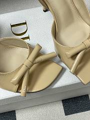 Fortok Dior SS26 Slingback Pumps Bow Beige Leather 01 8.5cm - 6