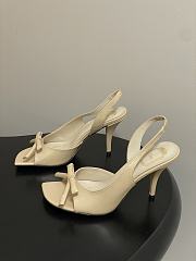 Fortok Dior SS26 Slingback Pumps Bow Beige Leather 01 8.5cm - 4