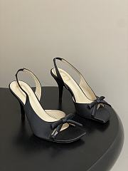 Fortok Dior SS26 Slingback Pumps Bow Black Satin 01 8.5cm - 1