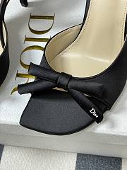 Fortok Dior SS26 Slingback Pumps Bow Black Satin 01 8.5cm - 2