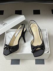 Fortok Dior SS26 Slingback Pumps Bow Black Satin 01 8.5cm - 3