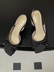 Fortok Dior SS26 Slingback Pumps Bow Black Satin 01 8.5cm - 5
