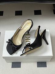 Fortok Dior SS26 Slingback Pumps Bow Black Satin 01 8.5cm - 6