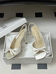 Fortok Dior SS26 Slingback Pumps Bow White Satin 01 8.5cm - 5