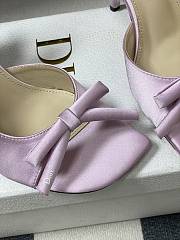 Fortok Dior SS26 Slingback Pumps Bow Pink Satin 01 8.5cm - 2
