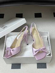 Fortok Dior SS26 Slingback Pumps Bow Pink Satin 01 8.5cm - 6