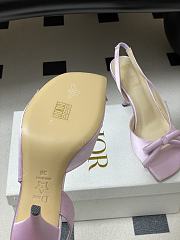 Fortok Dior SS26 Slingback Pumps Bow Pink Satin 01 8.5cm - 5
