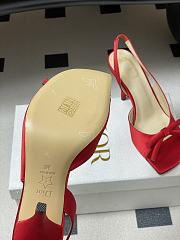 Fortok Dior SS26 Slingback Pumps Bow Red Satin 01 8.5cm - 2
