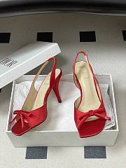 Fortok Dior SS26 Slingback Pumps Bow Red Satin 01 8.5cm - 3