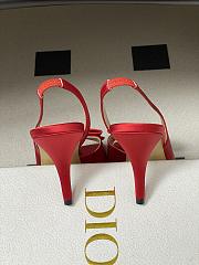 Fortok Dior SS26 Slingback Pumps Bow Red Satin 01 8.5cm - 5
