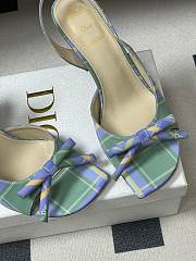 Fortok Dior SS26 Slingback Pumps Bow Plaid pattern 02 8.5cm  - 6