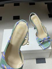 Fortok Dior SS26 Slingback Pumps Bow Plaid pattern 02 8.5cm  - 5