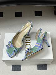 Fortok Dior SS26 Slingback Pumps Bow Plaid pattern 02 8.5cm  - 3