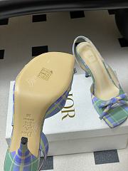 Fortok Dior SS26 Slingback Pumps Bow Plaid pattern 02 8.5cm  - 2