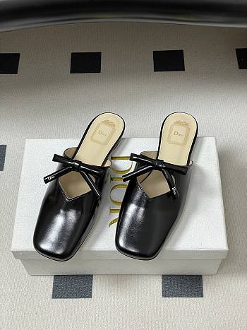 Fortok Dior SS26 Mules Bow Black