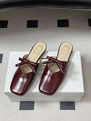 Fortok Dior SS26 Mules Bow Burgundy - 1
