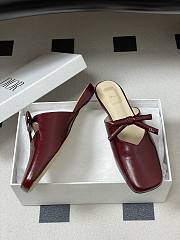 Fortok Dior SS26 Mules Bow Burgundy - 6