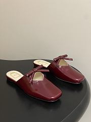 Fortok Dior SS26 Mules Bow Burgundy - 2