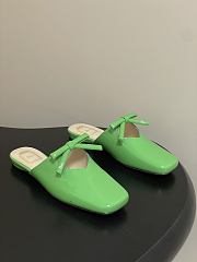 Fortok Dior SS26 Mules Bow Green - 3
