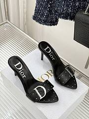 Fortok Christian Dior Black leather stud mules - 2