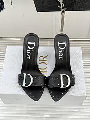 Fortok Christian Dior Black leather stud mules - 4