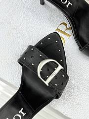 Fortok Christian Dior Black leather stud mules - 3