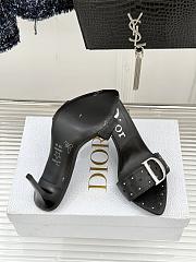 Fortok Christian Dior Black leather stud mules - 6