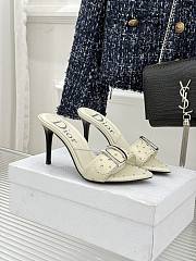 Fortok Christian Dior Ivory leather stud mules - 1