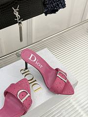 Fortok Christian Dior Pink leather stud mules - 2