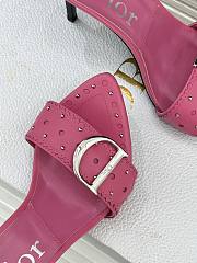Fortok Christian Dior Pink leather stud mules - 3