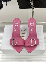 Fortok Christian Dior Pink leather stud mules - 4