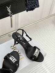 Fortok Dior Logo Leather Kitten Heels in black - 2