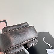 Fortok Miu Miu Nappa Leather Pocket Shoulder Bag Brown Mottled 20×11×7cm  - 6