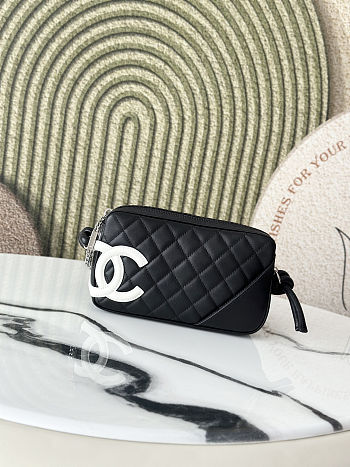 Fortok Chanel Cambon Ligne pochette Black 12*20*3cm