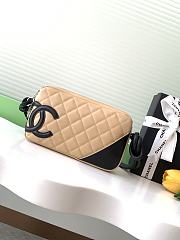 Fortok Chanel Cambon Ligne pochette Beige 12*20*3cm - 1