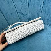 Fortok Miu Miu Iconic Crystal Cloqué Nappa leather White Top-handle bag 22.5x4.5x12cm - 2